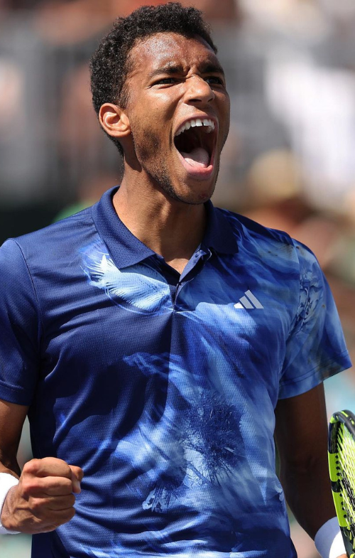 Felix Auger-Aliassime At A Tennis Game