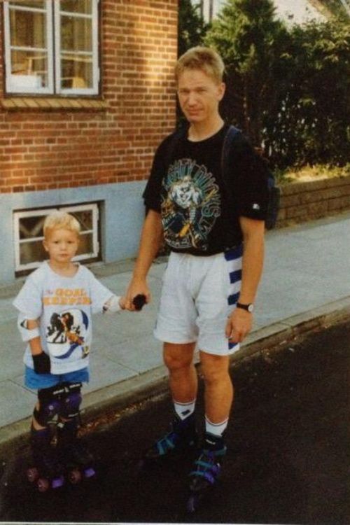 Frederik Andersen With His Father