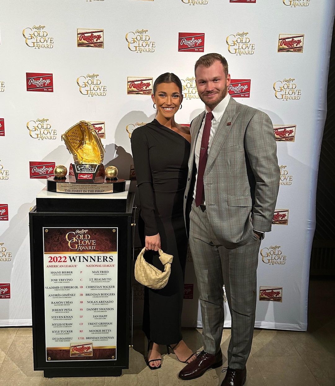 Ian Happ With His FIancee At the Golden Gobe Awards