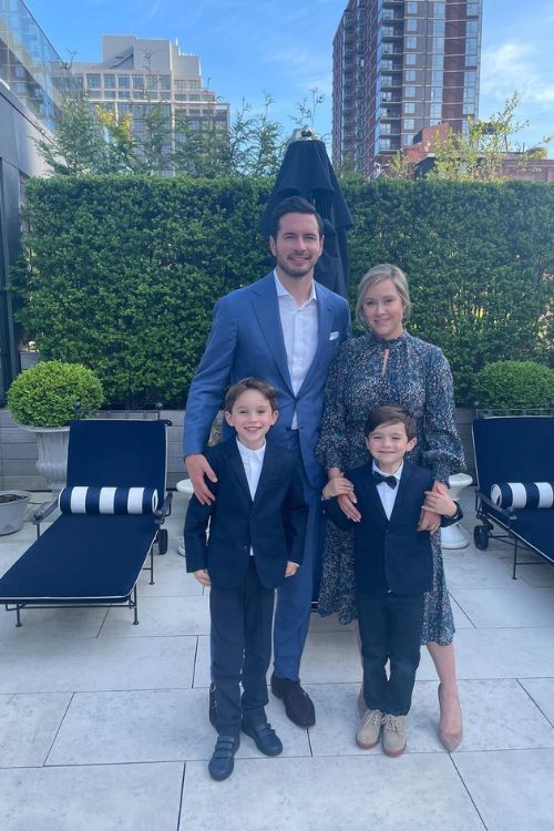 JJ Redick With His Sons Knox And Kai Including His Wife Chelsea