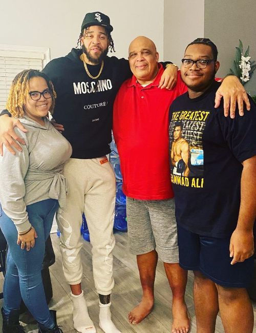 JaVale McGee With His Father George, Sister Tiffany & Brother Dorien