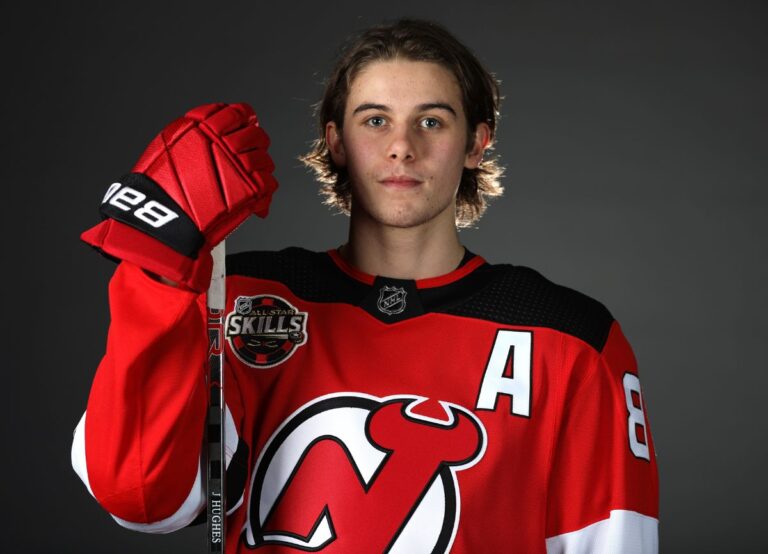Jack Hughes With New Jersey Devils