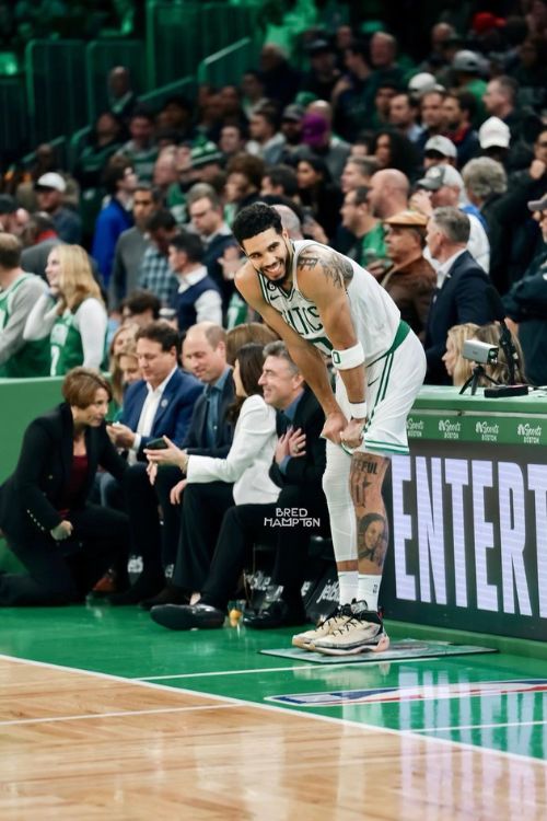 Jayson Tatum Getting Ready To Enter The Court