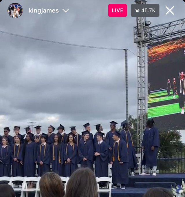 LeBron James Instagram Live During Bronny Graduation 