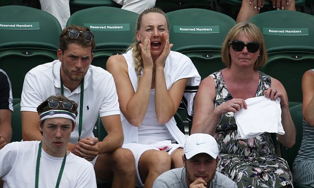 Naomi Broady watches from the stands during the game (Source: Action Images )