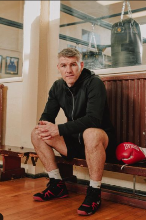 Liam Smith poses for a picture at gym