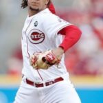Luis Castillo Pitching During A Game