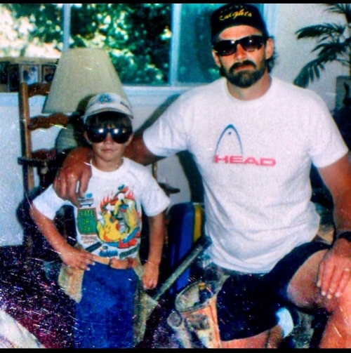 Luke Rockhold Childhood Picture With His Father