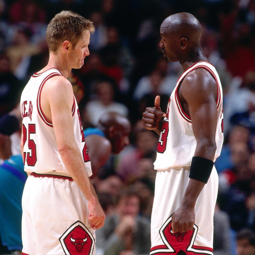 Steve Kerr And Michael Jordan 