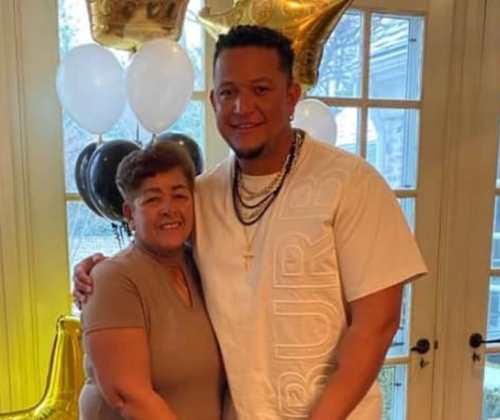 Miguel Cabrera With His Mother