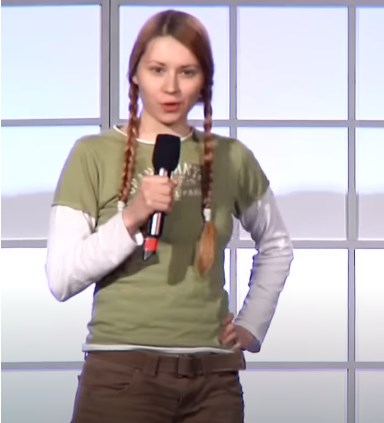 Mila Antonova During A Presentation