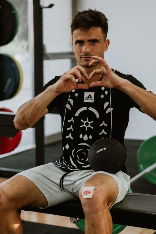 Petros Tsitsipas Makes A Heart Shape As He Posts Picture Of Him Training Hard In The Gym