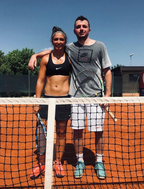 Sara Errani with her brother, David Errani