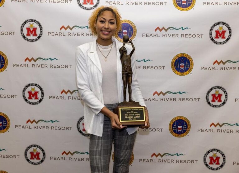Shakira Austin With The Gillom Trophy