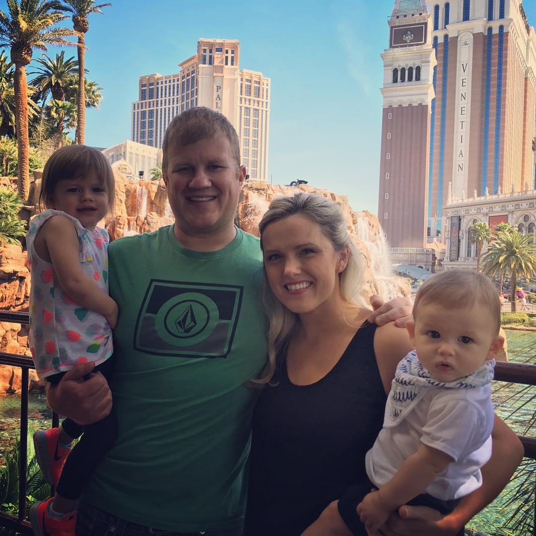 Kale Kahne With His Wife And Children 