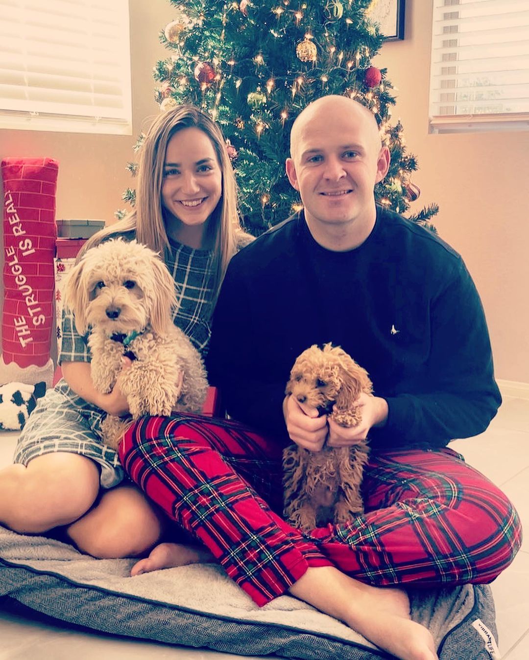 Harry Hall With His Wife And Dogs 