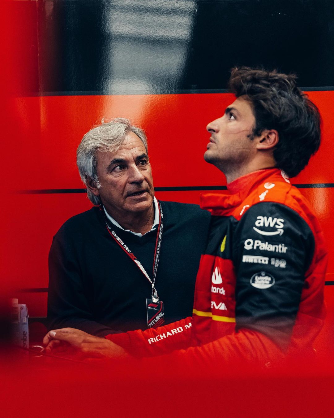 Carlos Sainz With His Son 