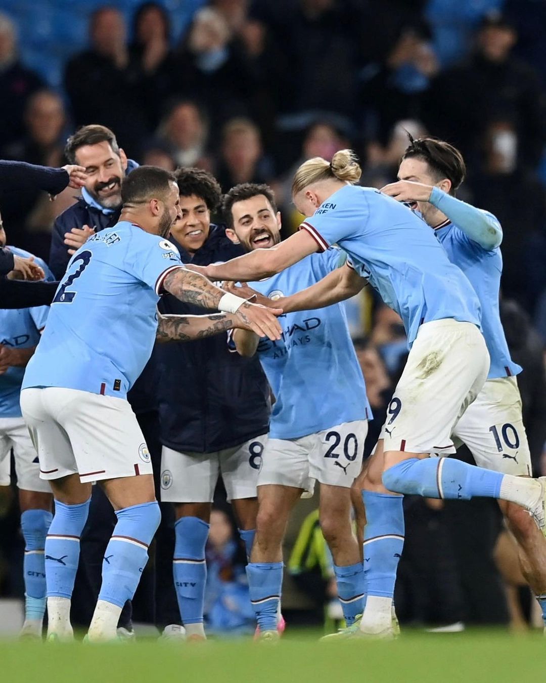 Kyler Walker With Manchester City Team