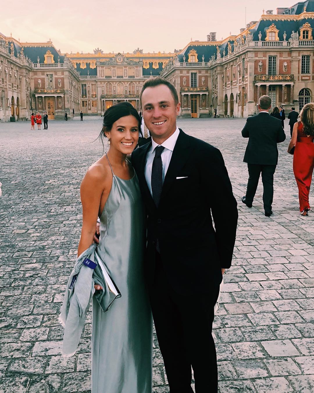 Justin Thomas With His Wife Jillian 