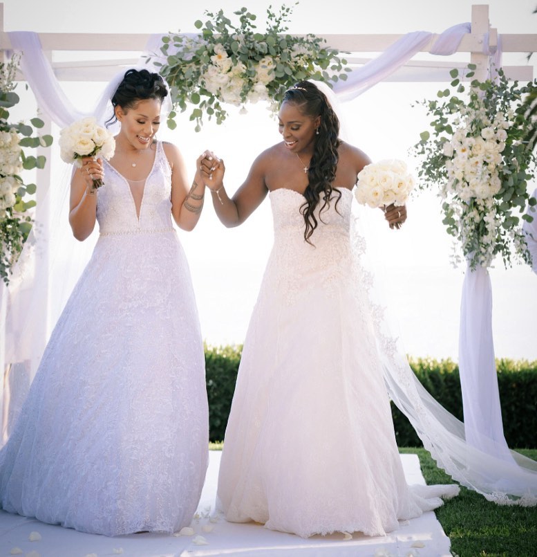 Chelsea Gray With Her Wife In Their Wedding Day 