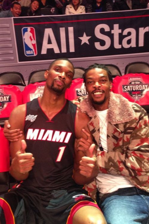 Chris Bosh With His Brother 