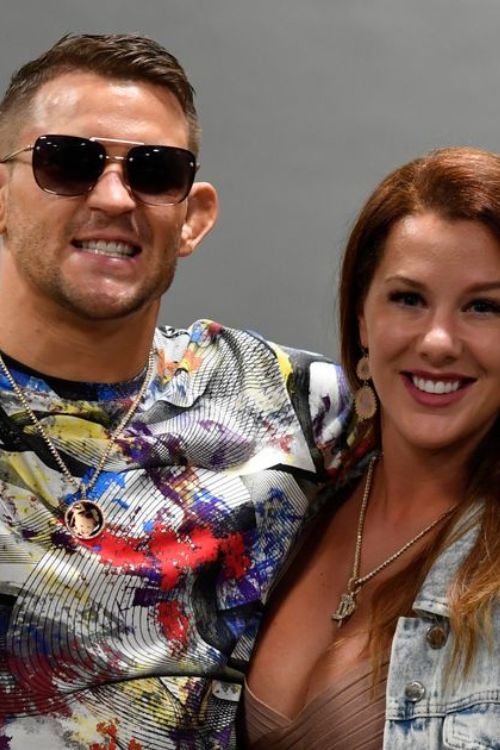 Dustin Poirier With His Wife