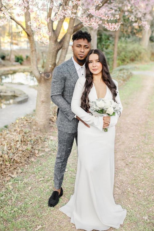 Ozzie Albies With His Wife