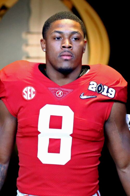 Josh Jacobs Wearing Jersey 8