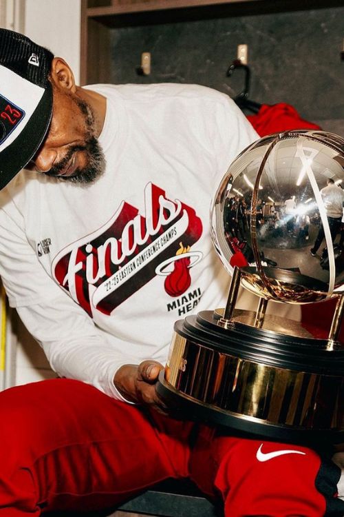 Udonis Admiring His Trophy