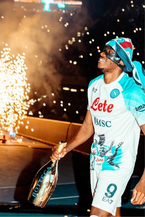 Victor Osimhen After Winning The Serie A With Napoli