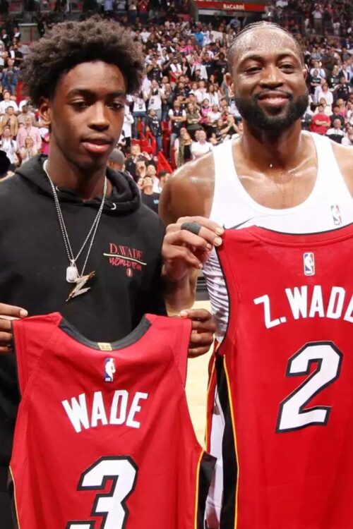 Zaire with his father Dwyane Wade