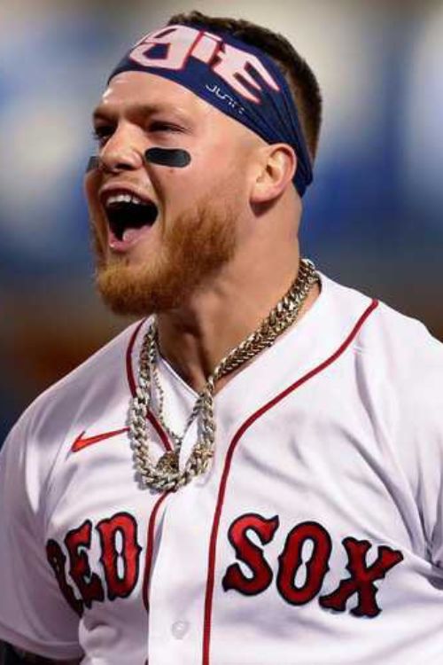 Alex Verdugo Pictured Celebrating With His Side Boston Red Sox In 2022