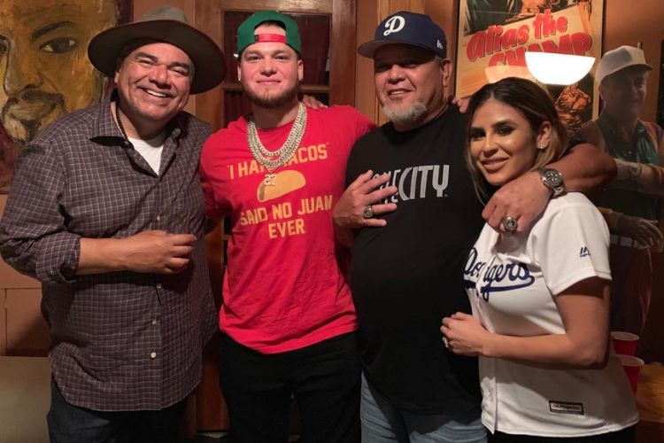 Alex Verdugo Poses With His Parents Shelly And Joe (Right) In 2019