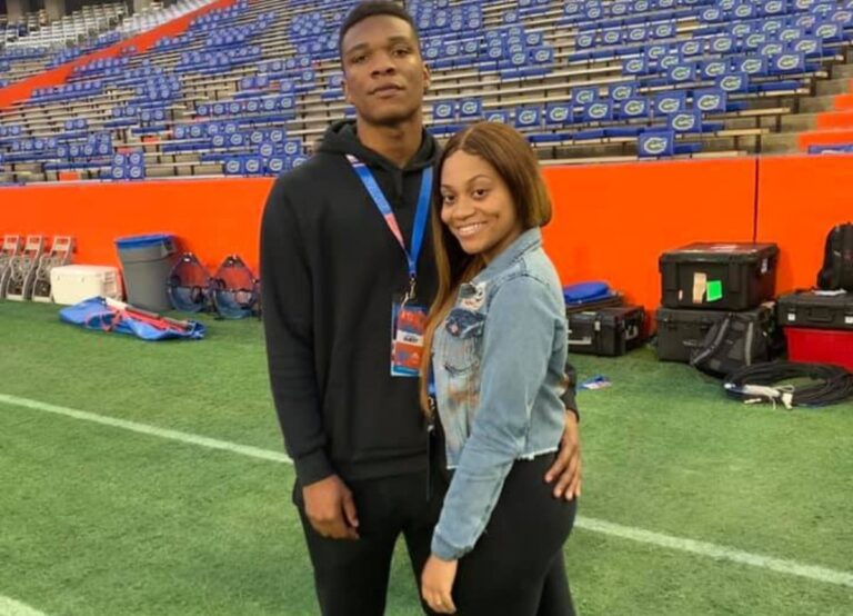 Anthony Richardson Pictured With His Future Wife Jada Richardson At Ben Hill Griffin Stadium In 2020