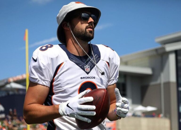 Brandon McManus Seen In The Training Camp Of Denver Broncos In 2019