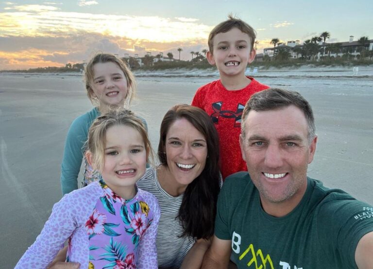 Brendon Todd Pictured With His Family, Including Wife Rachel And Their Three Kids