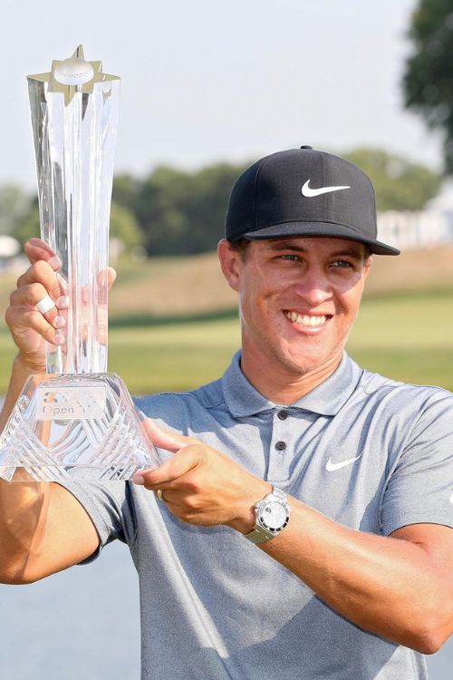 Cameron Champ Pictured With 3M Open Trophy In 2021