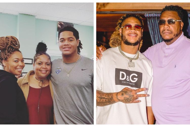 On Left: Chase Young Pictured With His Sister, Weslie And Mom, Carla And On Right: Young Pictured With His Dad, Greg
