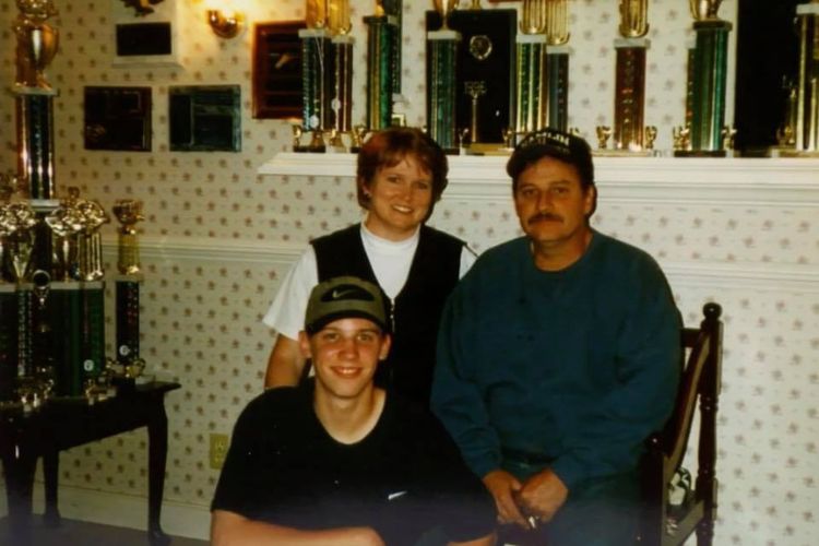 A Young Dennis Hamlin Pictured With His Mom, Mary Lou And Dad, Dennis Hamlin Sr 