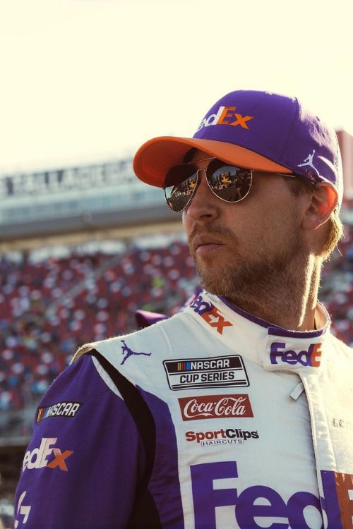 Denny Hamlin Pictured At Talladega Superspeedway In October 2022