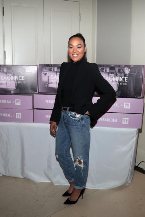 Sharlee Jeter Pictured At The 2021 Original BET+ Series, Sacrifice's Set 