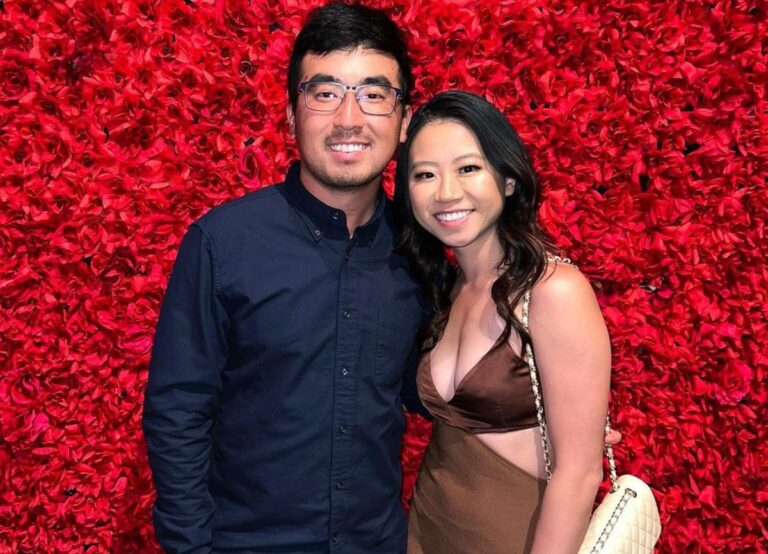Doug Ghim And His Girlfriend Kelly Xac Pose Together During An Event In 2023