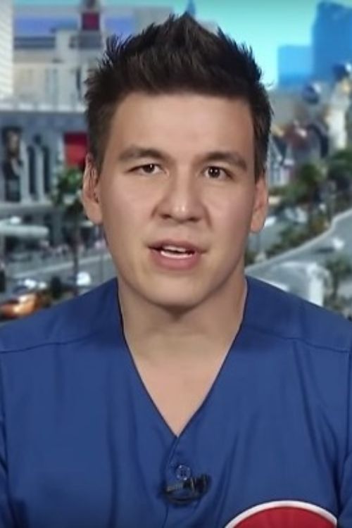 James Holzhauer Pictured In His Chicago Cubs Jersey During An Interview