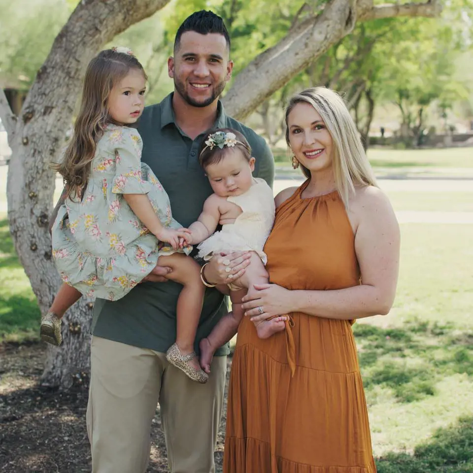 David Peralta With Wife And Kids 