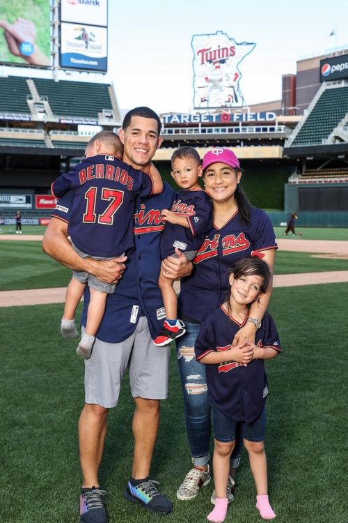 Jose Berrios Pictured With His Family During His Time As A Minnesota Twins Player