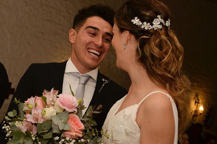 Rafael Alvarez Pictured With His Wife Agus Ulla After Their Wedding On July 1, 2022