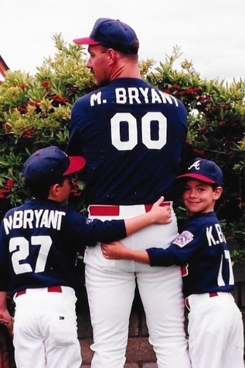 A Childhood Picture Of Kris And Nick Hugging Their Mike Bryant Was Shared By Kris On Father's Day In 2017