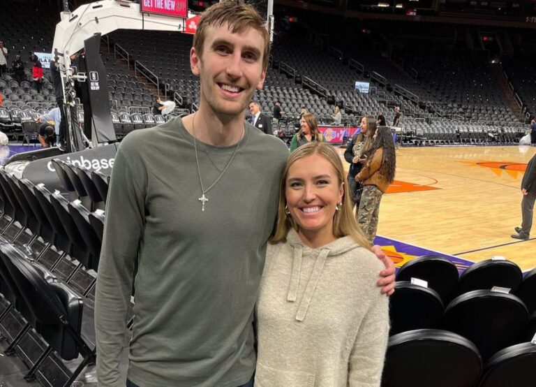 Luke Kornet Pictured With His Sister Nicole Kornet At Footprint Center In 2022