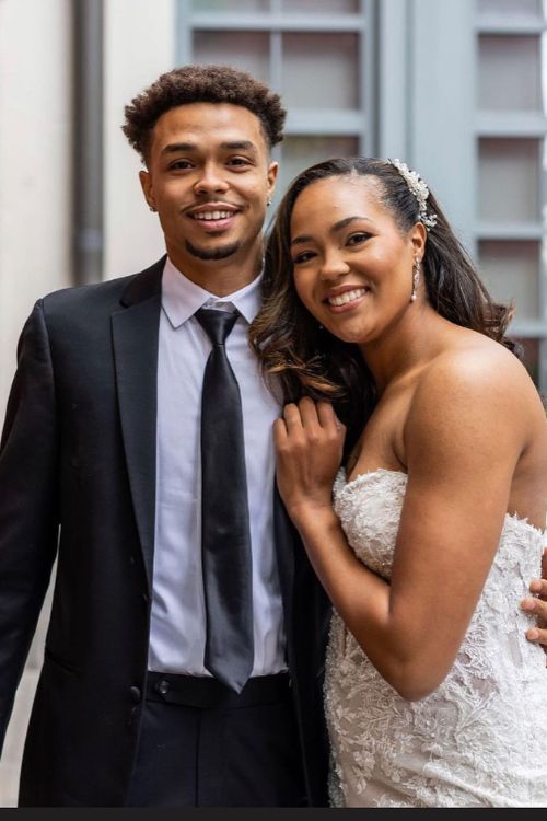 Kai Collier Pictured With Napheesa On Her Wedding Day In 2022