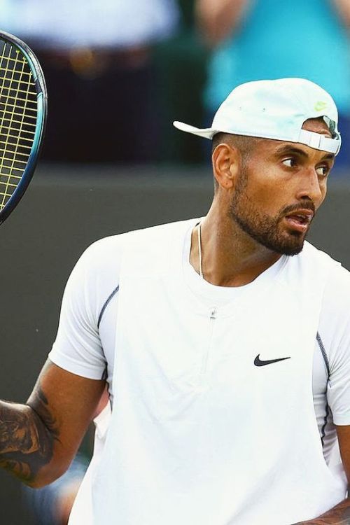 Nick Kyrgios Looks Ready To Play His Shot During A Match In 2022